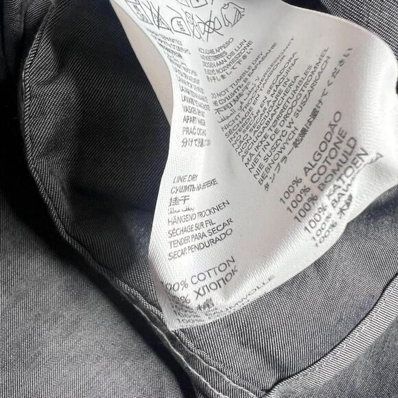 Land Rover Button Down Shirt Men’s M Gray Long Sleeve 100% Cotton Logo Embroider - Picture 11 of 14